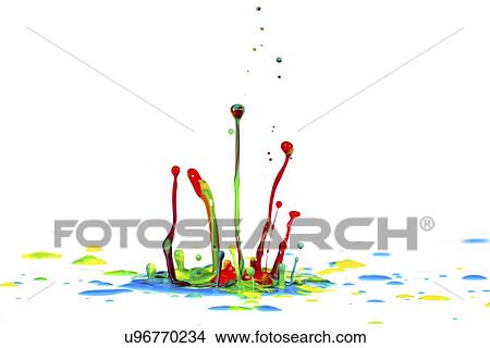 Picture - Splashing paint.. Fotosearch