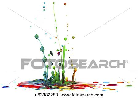 Stock Image - Splashing paint.. Fotosearch