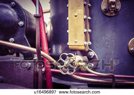 Stock Photo - Steam engine, close-up.. Fotosearch