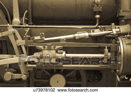Stock Image - Steam engine pistons.. Fotosearch