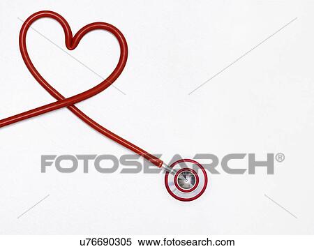 Stethoscope in a heart shape against a white background. View Large Photo Image Stock Photography - Stethoscope in a heart shape against a white background.. Fotosearch