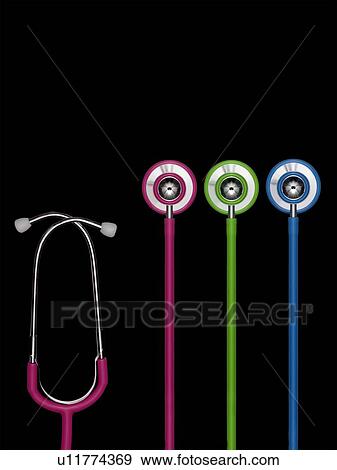 Stethoscopes in a row against a black background. View Large Photo Image Stock Photo - Stethoscopes in a row against a black background.. Fotosearch