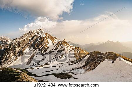 Picture - Sunny day, French Alps, Parc naturel rgional du Massif des Bauges, Chatelard-en-Bauges, Rhone-Alpes, France. Fotosearch