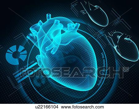The human heart diagnostic through artificial intelligence technology. Sci-fi medicine. 3d illustration. View Large Photo Image Picture - The human heart diagnostic through artificial intelligence technology. Sci-fi medicine. 3d illustration.. Fotosearch