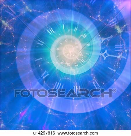 Stock Photograph - Time dilation. Conceptual illustration of time dilation in Einstein's relativity. According to special relativity, moving clocks runs slower than stationary ones. And according to general relativity, clocks also run slower in higher gravitational.... Fotosearch