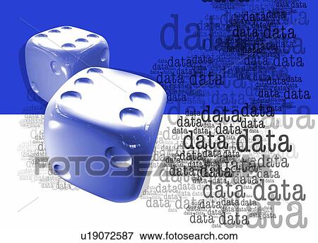 Stock Photo - Two dice and data, illustration.. Fotosearch