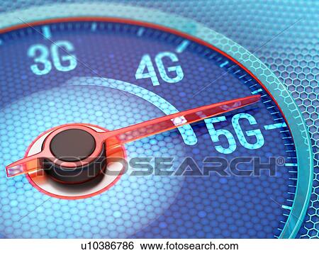 Ultrafast 5G wireless network on display of speedometer. 3D illustration. View Large Photo Image Stock Photograph - Ultrafast 5G wireless network on display of speedometer. 3D illustration.. Fotosearch
