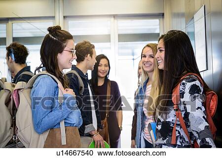 University students talking inside elevator View Large Photo Image Stock Image - University students talking inside elevator. Fotosearch