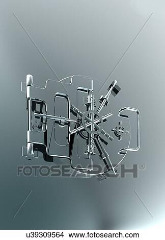 Vault lock, abstract illustration. View Large Photo Image Picture - Vault lock, abstract illustration.. Fotosearch