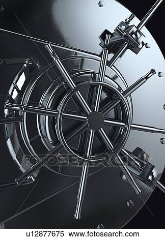 Stock Photography - Vault lock, close up illustration.. Fotosearch