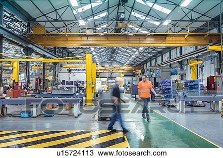 Stock Image - View of engineering factory making gearboxes. Fotosearch
