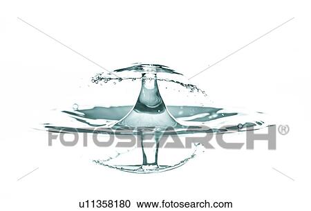 Stock Image - Water drop impact.. Fotosearch