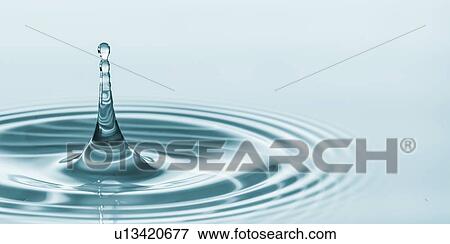 Stock Photo - Water drop impact.. Fotosearch