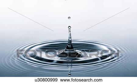 Stock Photo - Water drop impact.. Fotosearch