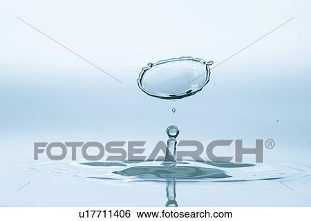 Stock Photograph - Water drop impact.. Fotosearch