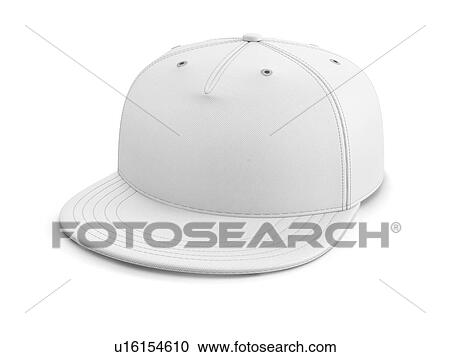 Stock Image - White empty baseball cap or snapback isolated on white background. 3D illustration.. Fotosearch
