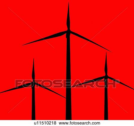 Wind turbines against red background. View Large Photo Image Stock Photo - Wind turbines against red background.. Fotosearch