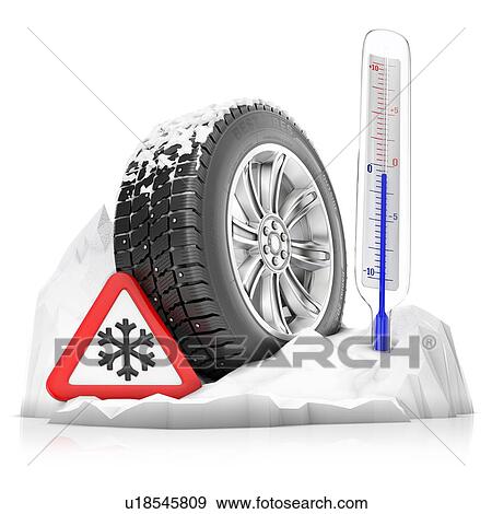 Winter tyre, illustration. View Large Photo Image Stock Photo - Winter tyre, illustration.. Fotosearch