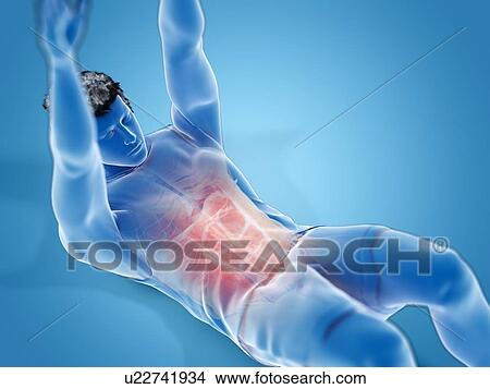 Picture - 3d rendered illustration of a man doing an abs workout.. Fotosearch