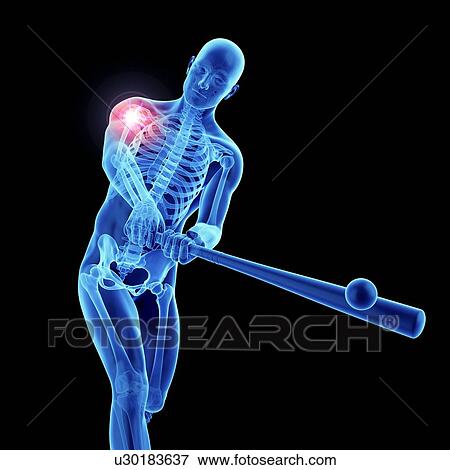 3d rendered illustration of an athlete's painful shoulder. View Large Photo Image Stock Photo - 3d rendered illustration of an athlete's painful shoulder.. Fotosearch