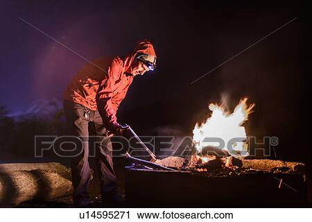 Stock Image - Barbecue on Nexen Beach, Squamish, Canada. Fotosearch