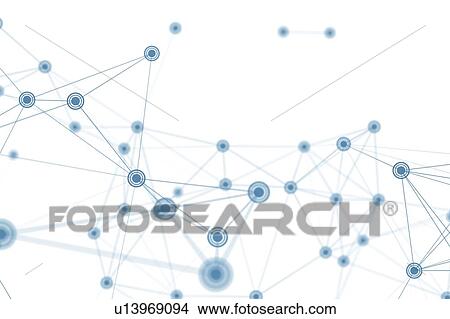 Picture - Blue Network illustration isolated on white background.. Fotosearch