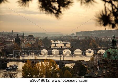 Charles Bridge and Vltava river, Prague, Czech Republic View Large Photo Image Stock Image - Charles Bridge and Vltava river, Prague, Czech Republic. Fotosearch