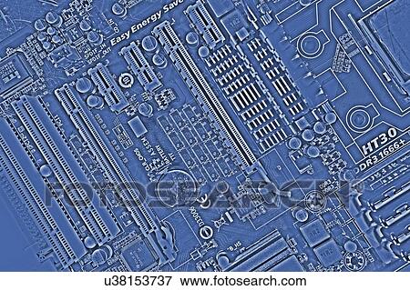 Stock Photo - Computer circuit board.. Fotosearch