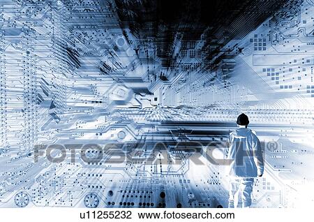 Stock Image - Computing, conceptual image.. Fotosearch