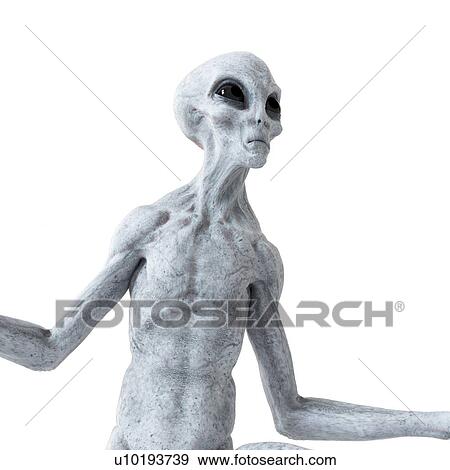 Stock Photo - Illustration of a humanoid alien.. Fotosearch
