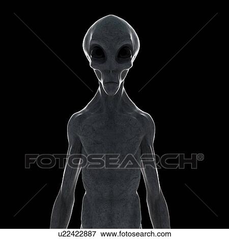 Stock Photo - Illustration of a humanoid alien.. Fotosearch