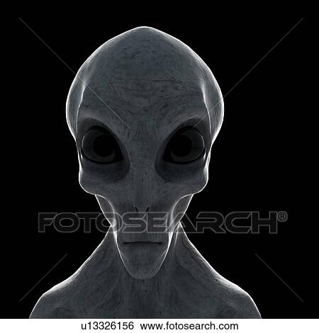 Stock Photograph - Illustration of a humanoid alien.. Fotosearch