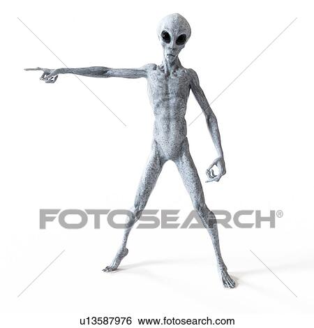 Stock Photograph - Illustration of a humanoid alien.. Fotosearch