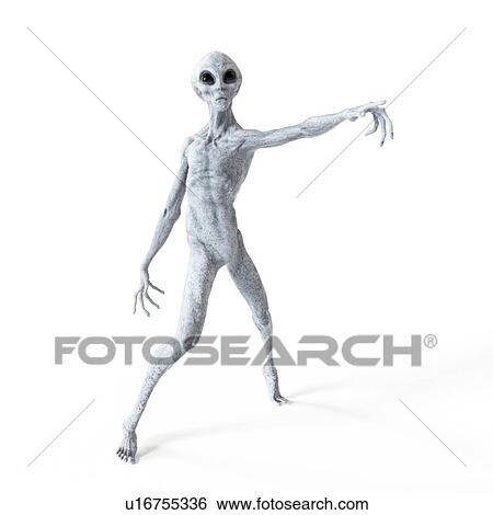 Stock Photograph - Illustration of a humanoid alien.. Fotosearch