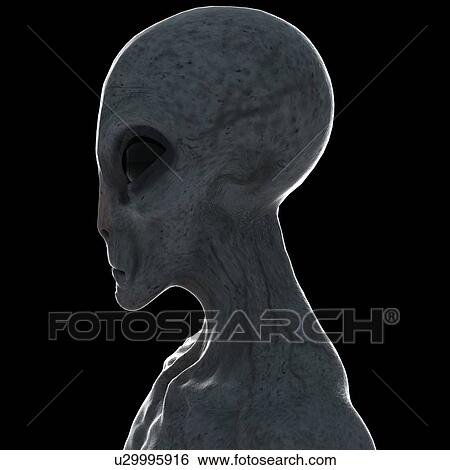 Stock Photograph - Illustration of a humanoid alien.. Fotosearch