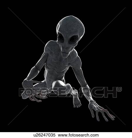 Stock Photography - Illustration of a humanoid alien.. Fotosearch