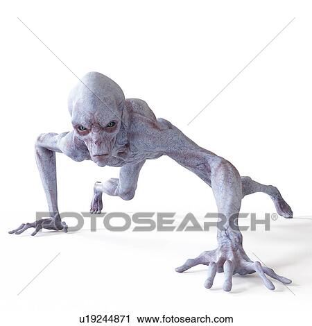 Stock Image - Illustration of an alien.. Fotosearch