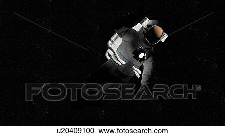 Illustration of an astronaut in space. View Large Photo Image Stock Image - Illustration of an astronaut in space.. Fotosearch