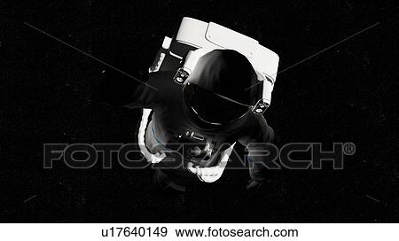 Stock Photo - Illustration of an astronaut in space.. Fotosearch