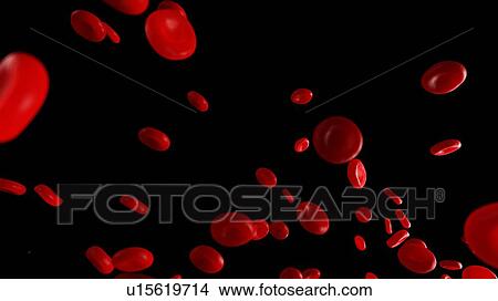 Picture - Illustration of blood cells inside an artery.. Fotosearch