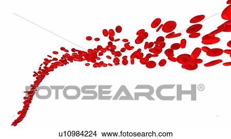 Picture - Illustration of human blood cells.. Fotosearch