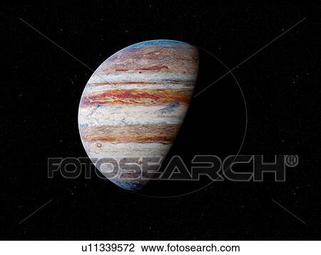Stock Image - Illustration of Jupiter.. Fotosearch