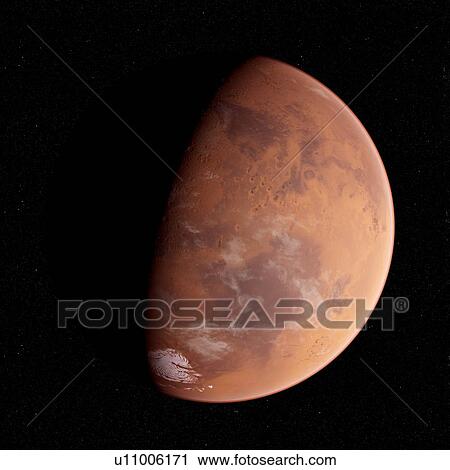 Stock Image - Illustration of Mars.. Fotosearch