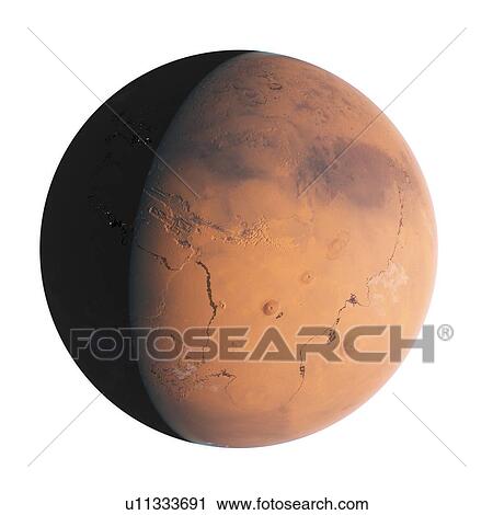 Illustration of Mars. View Large Photo Image Stock Image - Illustration of Mars.. Fotosearch