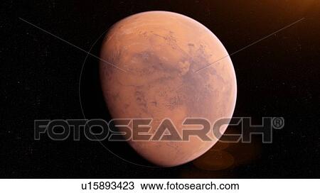 Stock Image - Illustration of Mars.. Fotosearch