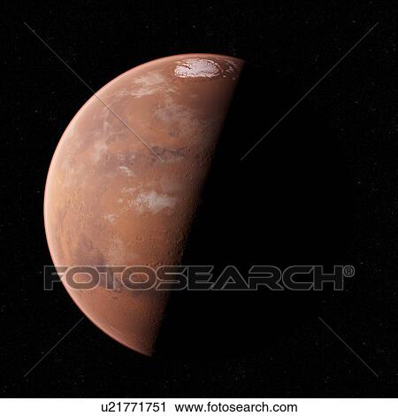 Stock Image - Illustration of Mars.. Fotosearch