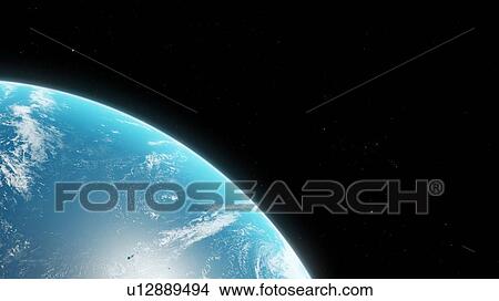Picture - Illustration of the Earth from space.. Fotosearch