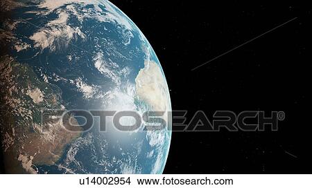 Illustration of the Earth from space. View Large Photo Image Picture - Illustration of the Earth from space.. Fotosearch