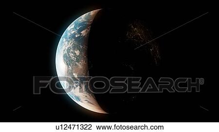Illustration of the Earth from space. View Large Photo Image Stock Image - Illustration of the Earth from space.. Fotosearch
