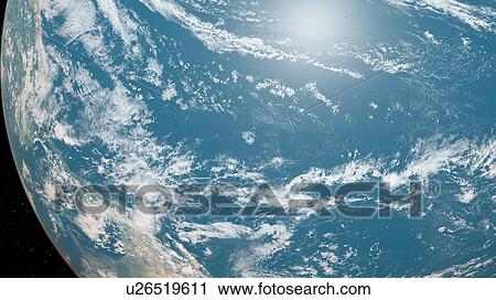 Illustration of the Earth from space. View Large Photo Image Stock Image - Illustration of the Earth from space.. Fotosearch